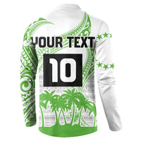 Cook Islands Marathon 2025-Pursuit in Paradise Button Sweatshirt Green Color