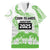 Cook Islands Marathon 2025-Pursuit in Paradise Family Matching Off The Shoulder Long Sleeve Dress and Hawaiian Shirt Green Color