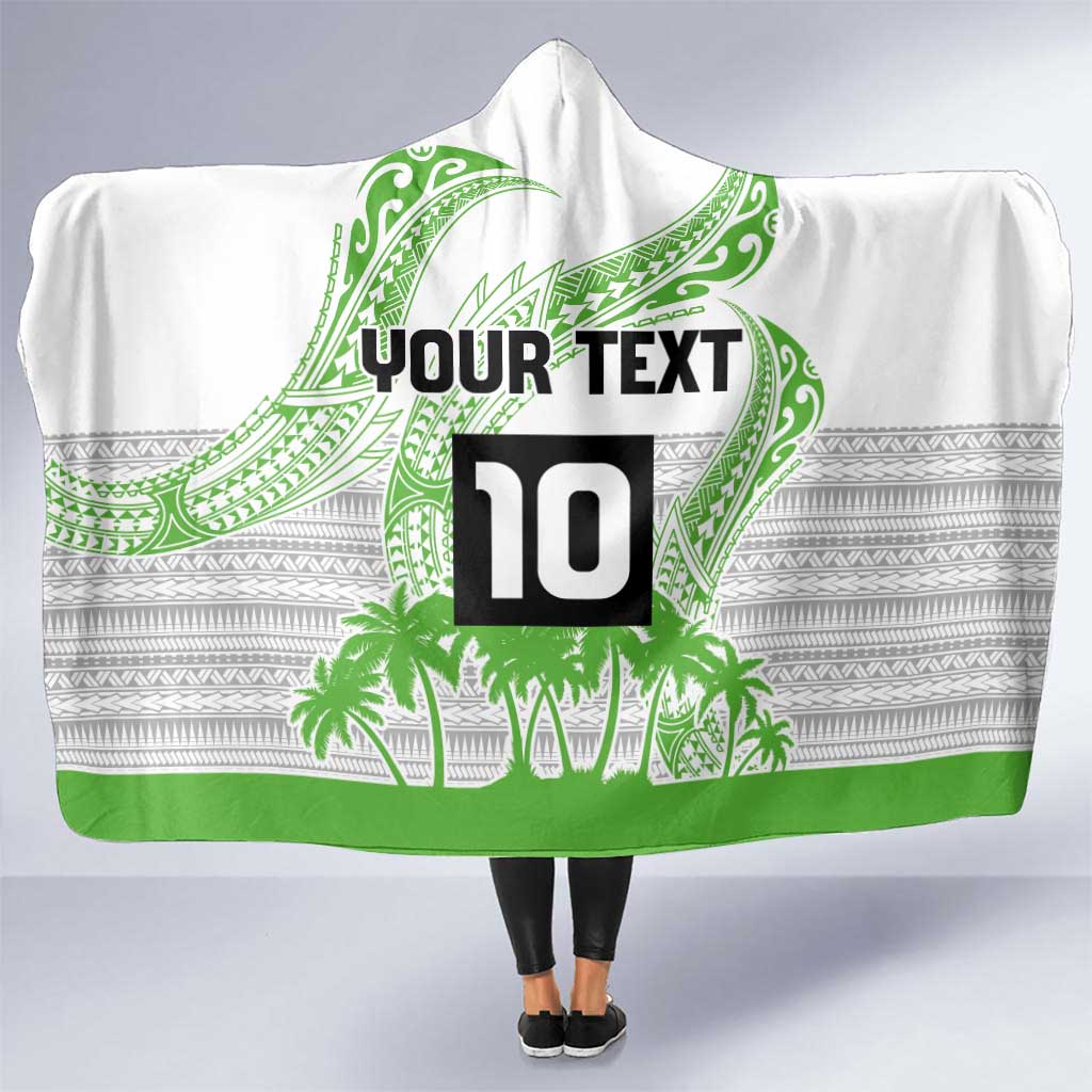 Cook Islands Marathon 2025-Pursuit in Paradise Hooded Blanket Green Color