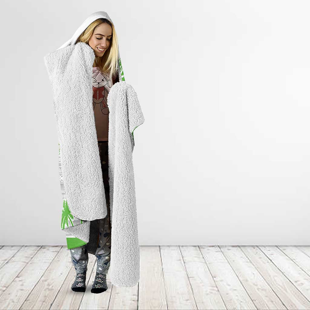 Cook Islands Marathon 2025-Pursuit in Paradise Hooded Blanket Green Color