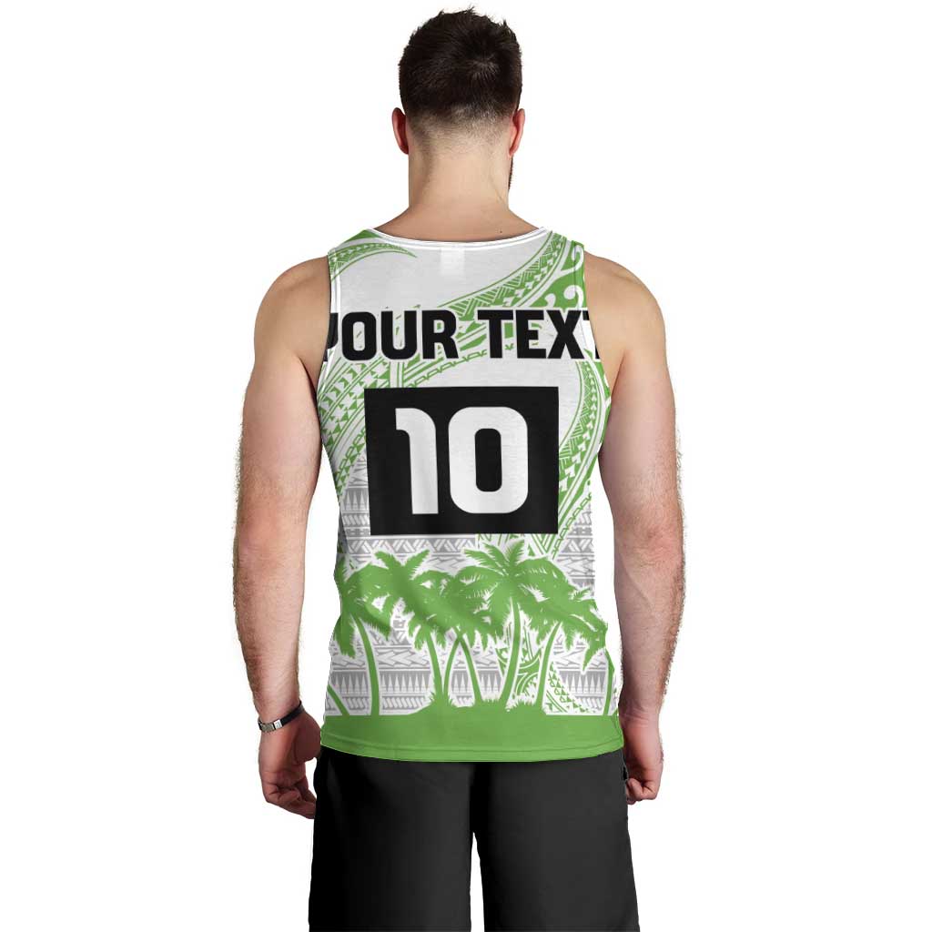 Cook Islands Marathon 2025-Pursuit in Paradise Men Tank Top Green Color