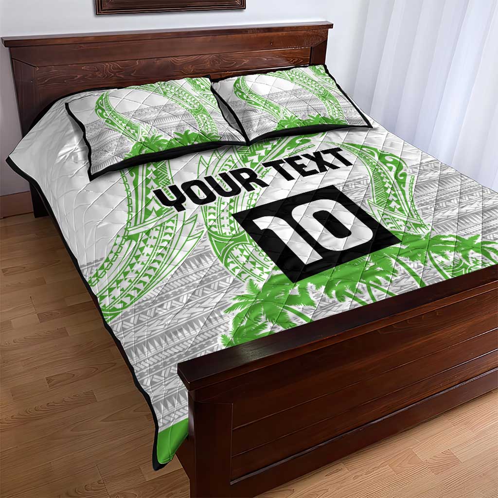 Cook Islands Marathon 2025-Pursuit in Paradise Quilt Bed Set Green Color