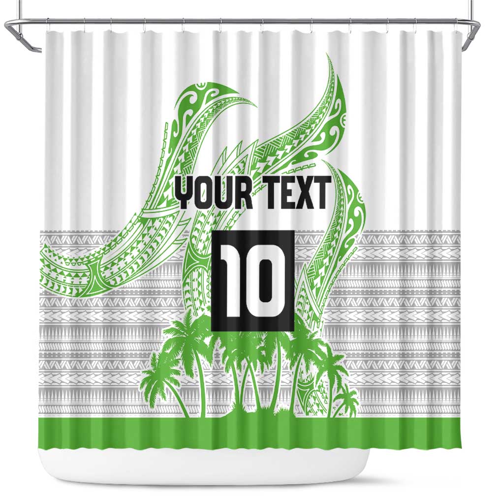 Cook Islands Marathon 2025-Pursuit in Paradise Shower Curtain Green Color