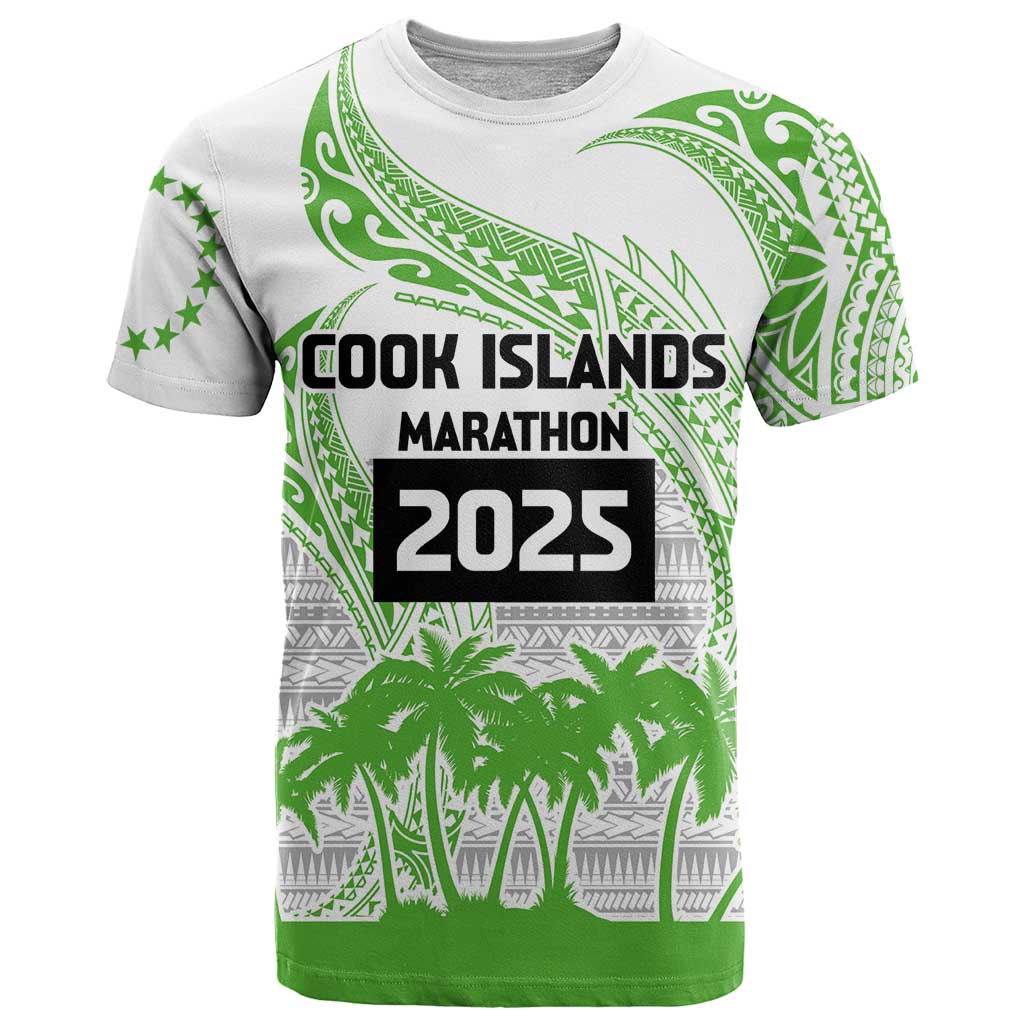 Cook Islands Marathon 2025-Pursuit in Paradise T Shirt Green Color