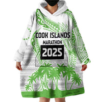 Cook Islands Marathon 2025-Pursuit in Paradise Wearable Blanket Hoodie Green Color