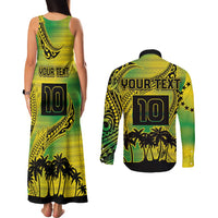 Cook Islands Marathon 2025-Pursuit in Paradise Couples Matching Tank Maxi Dress and Long Sleeve Button Shirt Special Edition