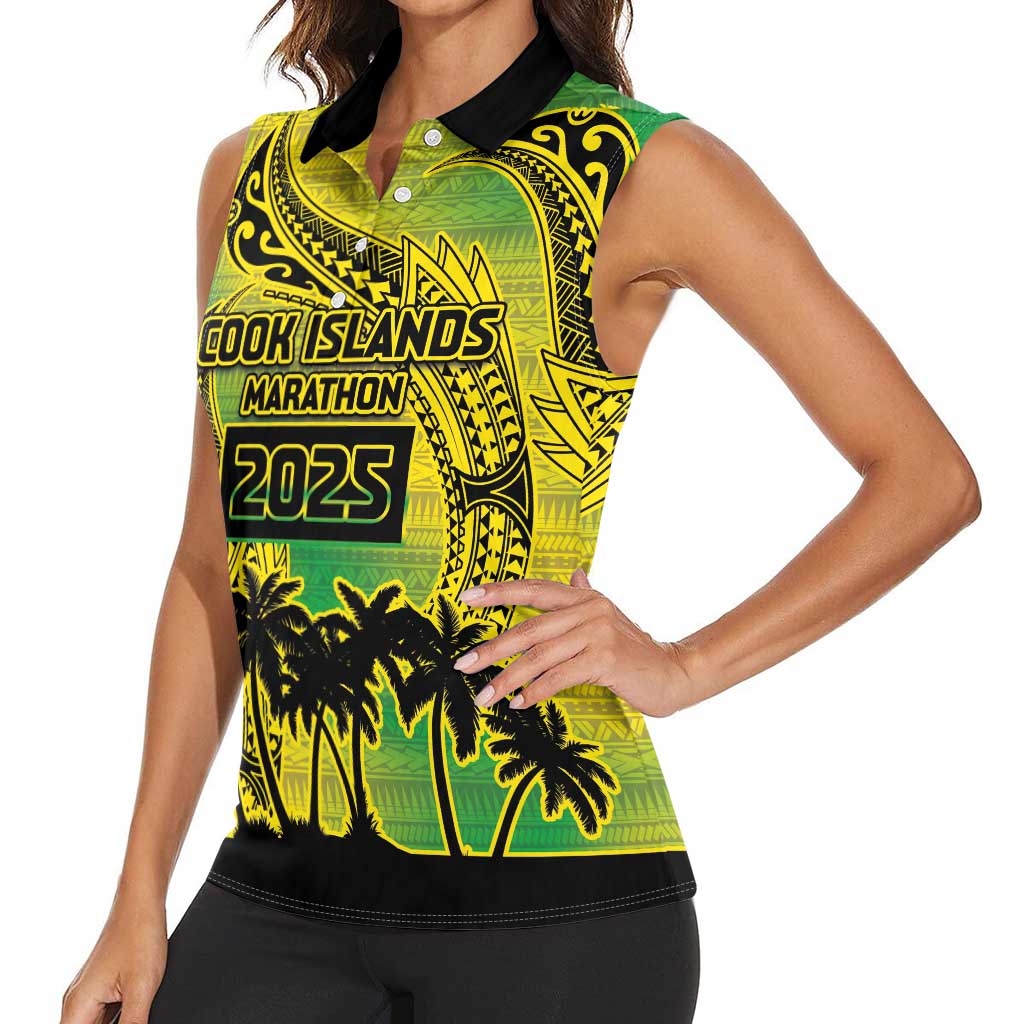 Cook Islands Marathon 2025-Pursuit in Paradise Women Sleeveless Polo Shirt Special Edition