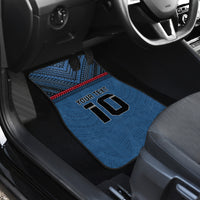 Custom Toa Samoa Rugby Car Mats Samoan Warrior Ula Fala Tribal Pattern