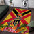 Custom Papua New Guinea Rugby Area Rug Bird of Paradise and Hibiscus Polynesian Pattern Yellow Color