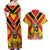 Custom Papua New Guinea Rugby Couples Matching Off Shoulder Maxi Dress and Hawaiian Shirt Bird of Paradise and Hibiscus Polynesian Pattern Yellow Color LT03
