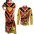 Custom Papua New Guinea Rugby Couples Matching Off Shoulder Maxi Dress and Long Sleeve Button Shirt Bird of Paradise and Hibiscus Polynesian Pattern Yellow Color LT03