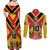 Custom Papua New Guinea Rugby Couples Matching Off Shoulder Maxi Dress and Long Sleeve Button Shirt Bird of Paradise and Hibiscus Polynesian Pattern Yellow Color LT03