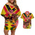 Custom Papua New Guinea Rugby Couples Matching Off Shoulder Short Dress and Hawaiian Shirt Bird of Paradise and Hibiscus Polynesian Pattern Yellow Color LT03