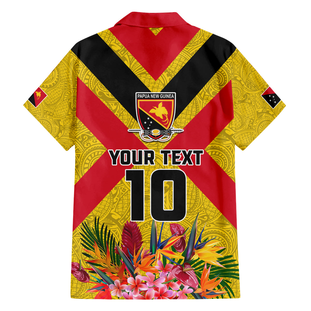 Custom Papua New Guinea Rugby Family Matching Long Sleeve Bodycon Dress and Hawaiian Shirt Bird of Paradise and Hibiscus Polynesian Pattern Yellow Color LT03 - Polynesian Pride