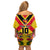 Custom Papua New Guinea Rugby Family Matching Off Shoulder Short Dress and Hawaiian Shirt Bird of Paradise and Hibiscus Polynesian Pattern Yellow Color LT03