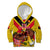 Custom Papua New Guinea Rugby Kid Hoodie Bird of Paradise and Hibiscus Polynesian Pattern Yellow Color LT03