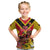 Custom Papua New Guinea Rugby Kid T Shirt Bird of Paradise and Hibiscus Polynesian Pattern Yellow Color LT03