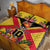 Custom Papua New Guinea Rugby Quilt Bed Set Bird of Paradise and Hibiscus Polynesian Pattern Yellow Color