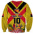 Custom Papua New Guinea Rugby Sweatshirt Bird of Paradise and Hibiscus Polynesian Pattern Yellow Color LT03