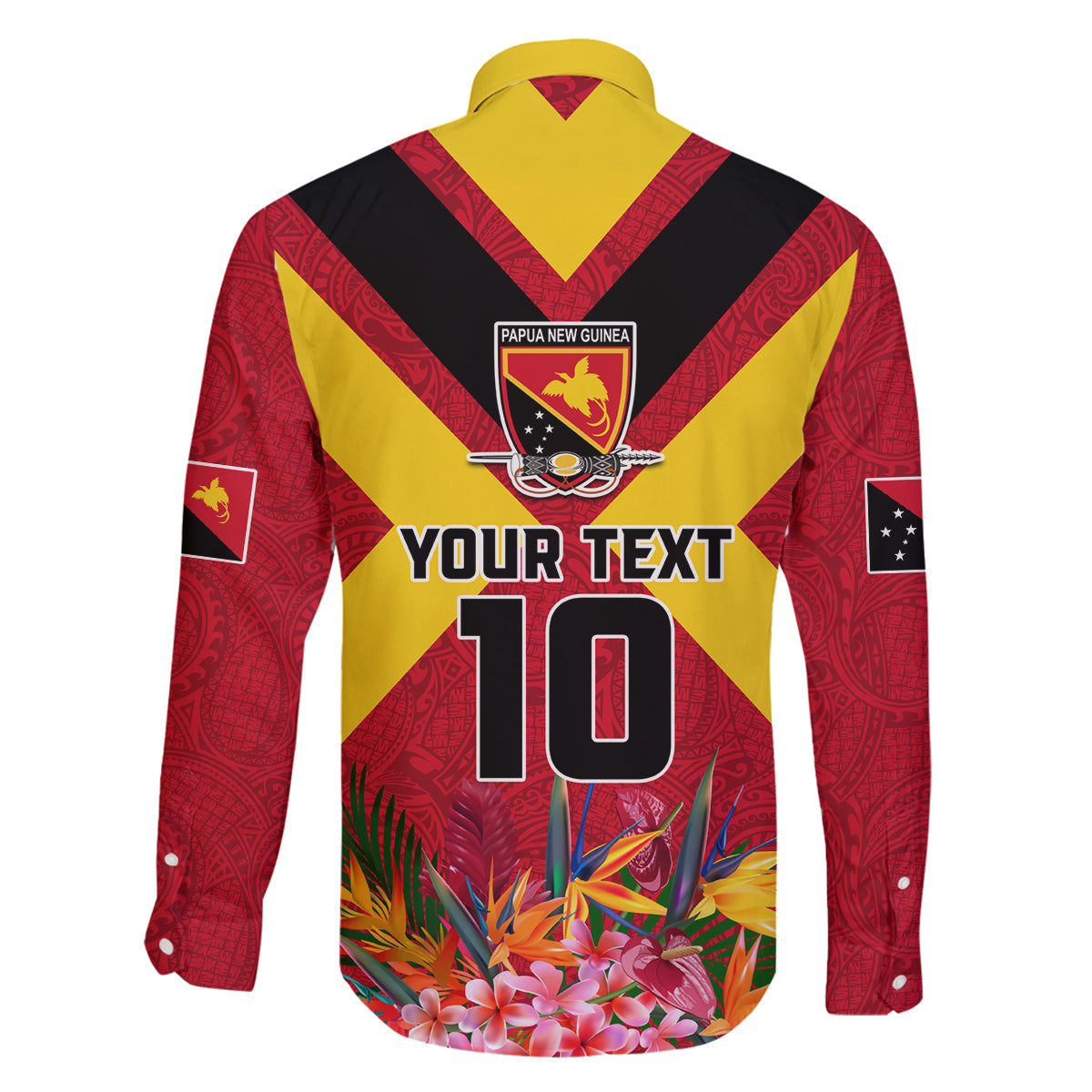 Custom Papua New Guinea Rugby Family Matching Summer Maxi Dress and Hawaiian Shirt Bird of Paradise and Hibiscus Polynesian Pattern Red Color LT03 - Polynesian Pride