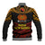 Papua New Guinea Bird-of-Paradise Baseball Jacket Coat of Arms and Tribal Patterns LT03 - Polynesian Pride