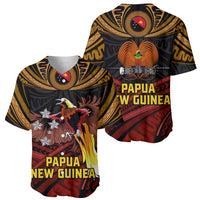 Papua New Guinea Bird-of-Paradise Baseball Jersey Coat of Arms and Tribal Patterns LT03 - Polynesian Pride