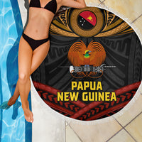 Papua New Guinea Bird-of-Paradise Beach Blanket Coat of Arms and Tribal Patterns