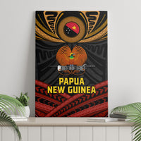 Papua New Guinea Bird-of-Paradise Canvas Wall Art Coat of Arms and Tribal Patterns