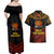 Papua New Guinea Bird-of-Paradise Couples Matching Off Shoulder Maxi Dress and Hawaiian Shirt Coat of Arms and Tribal Patterns LT03 - Polynesian Pride