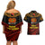 Papua New Guinea Bird-of-Paradise Couples Matching Off Shoulder Short Dress and Hawaiian Shirt Coat of Arms and Tribal Patterns LT03 - Polynesian Pride