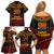 Papua New Guinea Bird-of-Paradise Family Matching Off Shoulder Short Dress and Hawaiian Shirt Coat of Arms and Tribal Patterns LT03 - Polynesian Pride