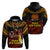 Papua New Guinea Bird-of-Paradise Hoodie Coat of Arms and Tribal Patterns LT03 - Polynesian Pride