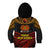 Papua New Guinea Bird-of-Paradise Kid Hoodie Coat of Arms and Tribal Patterns LT03 - Polynesian Pride