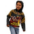 Papua New Guinea Bird-of-Paradise Kid Hoodie Coat of Arms and Tribal Patterns LT03 - Polynesian Pride