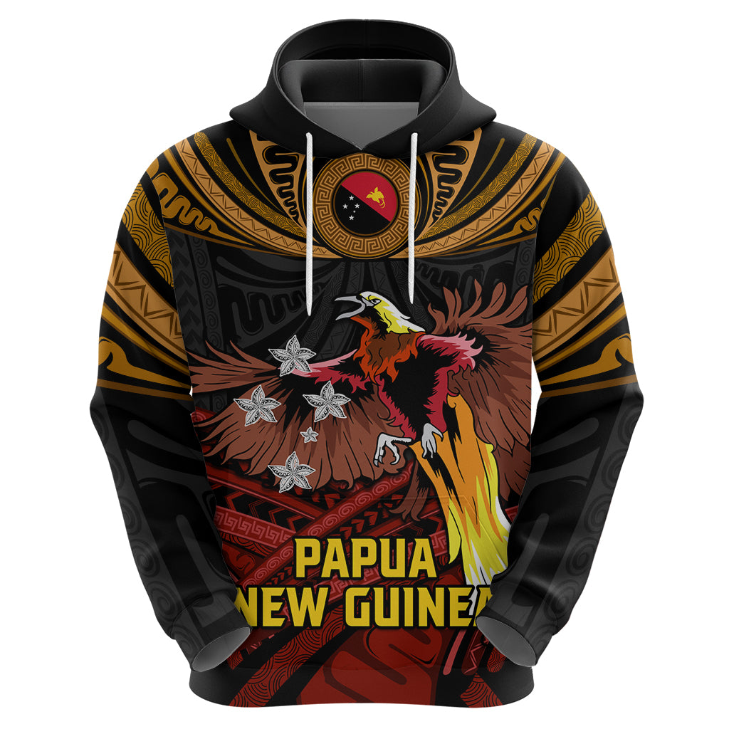 Papua New Guinea Bird-of-Paradise Zip Hoodie Coat of Arms and Tribal Patterns LT03 - Polynesian Pride