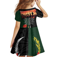 New Zealand and Australia ANZAC Day Family Matching Off The Shoulder Long Sleeve Dress and Hawaiian Shirt Lest We Forget Indigenous and Maori Pattern