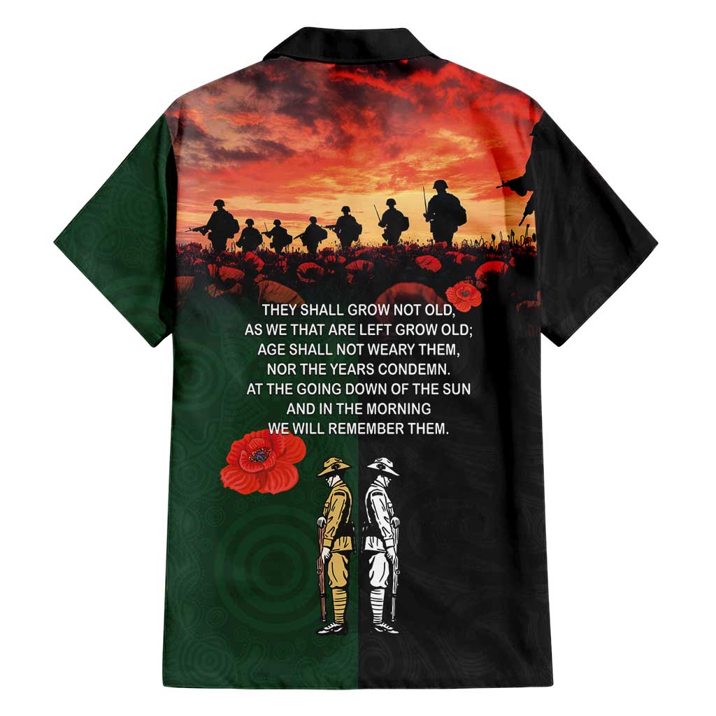 New Zealand and Australia ANZAC Day Family Matching Off The Shoulder Long Sleeve Dress and Hawaiian Shirt Lest We Forget Indigenous and Maori Pattern