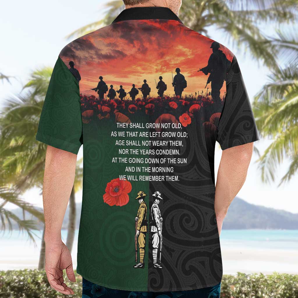 New Zealand and Australia ANZAC Day Hawaiian Shirt Lest We Forget Indigenous and Maori Pattern LT03 - Polynesian Pride