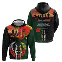 New Zealand and Australia ANZAC Day Hoodie Lest We Forget Indigenous and Maori Pattern LT03 - Polynesian Pride