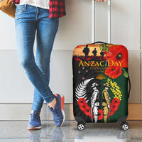 New Zealand and Australia ANZAC Day Luggage Cover Lest We Forget Indigenous and Maori Pattern