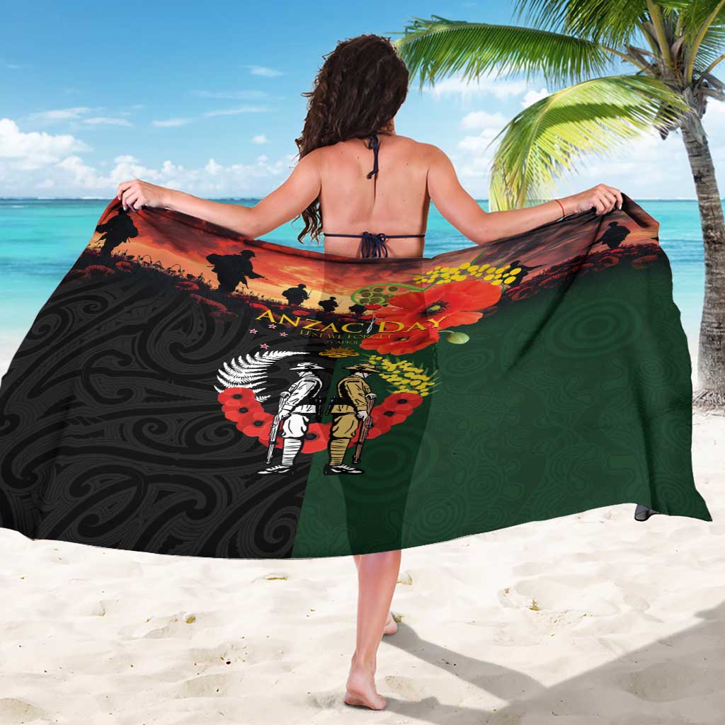 New Zealand and Australia ANZAC Day Sarong Lest We Forget Indigenous and Maori Pattern LT03 - Polynesian Pride