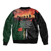 New Zealand and Australia ANZAC Day Sleeve Zip Bomber Jacket Lest We Forget Indigenous and Maori Pattern LT03 - Polynesian Pride