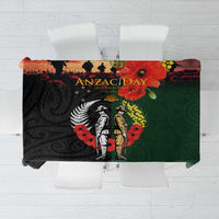 New Zealand and Australia ANZAC Day Tablecloth Lest We Forget Indigenous and Maori Pattern