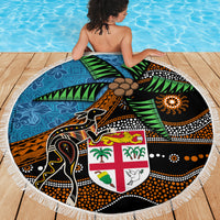 Fiji and Australia Beach Blanket Fijian and Aboriginal mix Culture