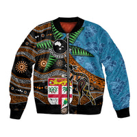 Fiji and Australia Bomber Jacket Fijian and Aboriginal mix Culture