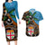 Fiji and Australia Couples Matching Long Sleeve Bodycon Dress and Hawaiian Shirt Fijian and Aboriginal mix Culture