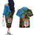 Fiji and Australia Couples Matching Off The Shoulder Long Sleeve Dress and Hawaiian Shirt Fijian and Aboriginal mix Culture