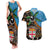 Fiji and Australia Couples Matching Tank Maxi Dress and Hawaiian Shirt Fijian and Aboriginal mix Culture