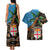 Fiji and Australia Couples Matching Tank Maxi Dress and Hawaiian Shirt Fijian and Aboriginal mix Culture