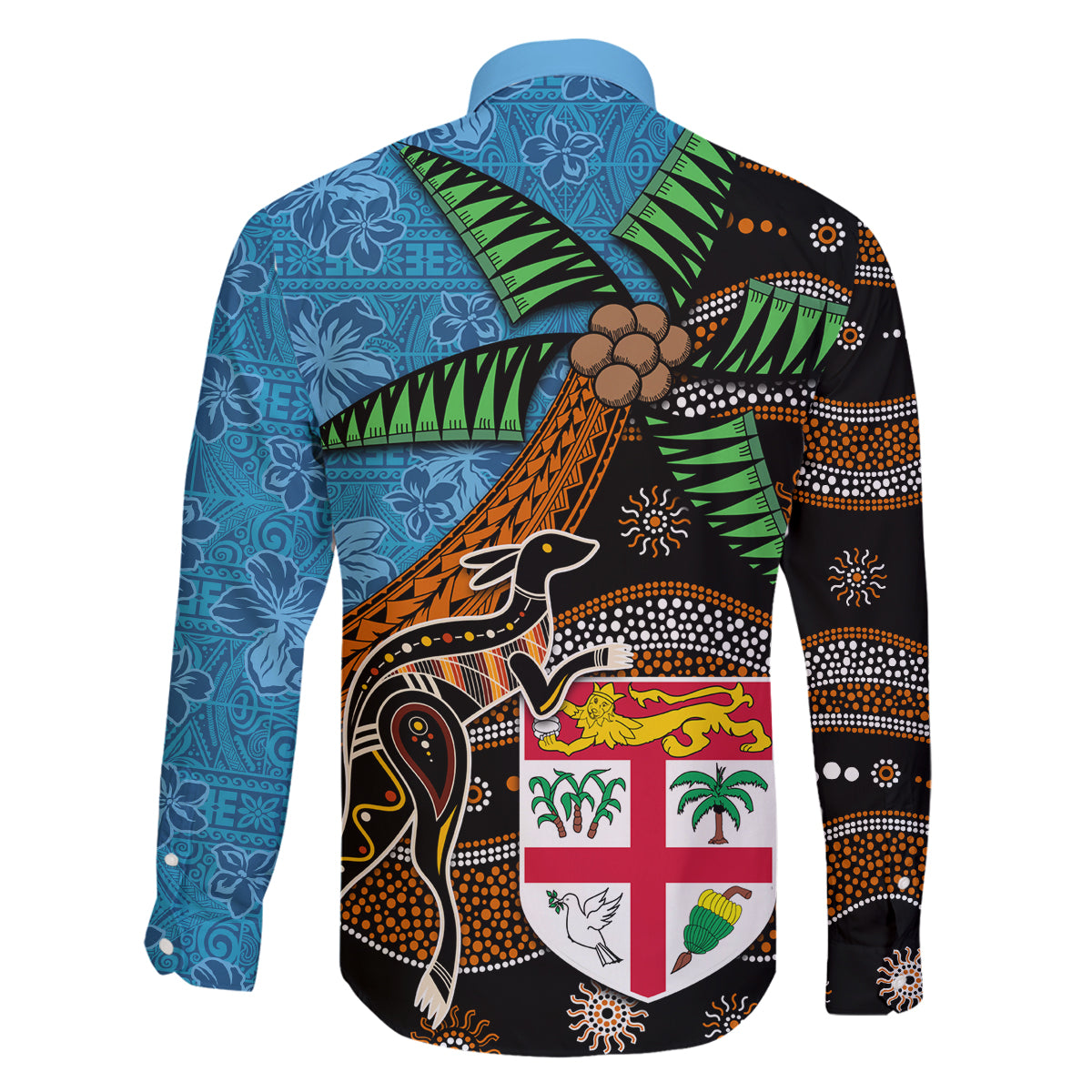 Fiji and Australia Family Matching Tank Maxi Dress and Hawaiian Shirt Fijian and Aboriginal mix Culture